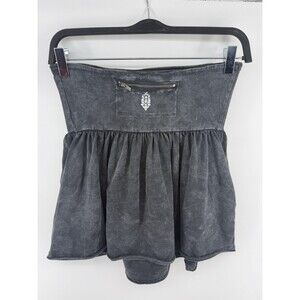 Free People Mini Skirt Acid Wash Jersey Knit Size Small